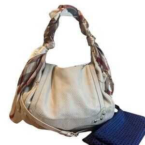 Rebecca Minkoff Gold Snake Skin Embossed Studded Leather Bag